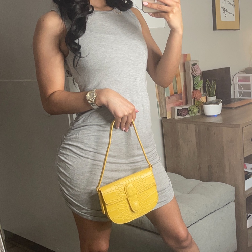 Gray mini summer dress